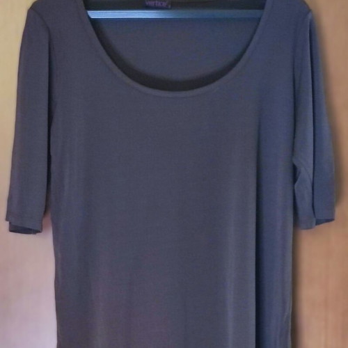 Vertice Brown Blouse Size 3 with 3/4 Sleeve like new