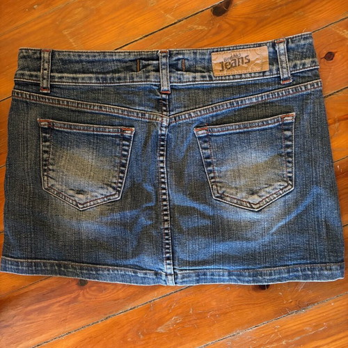 Bershka Mini Jean Skirt, blue