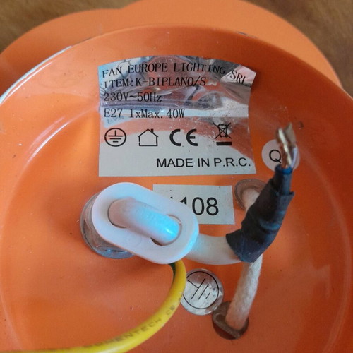 Children's ceiling light used for kids room with defects