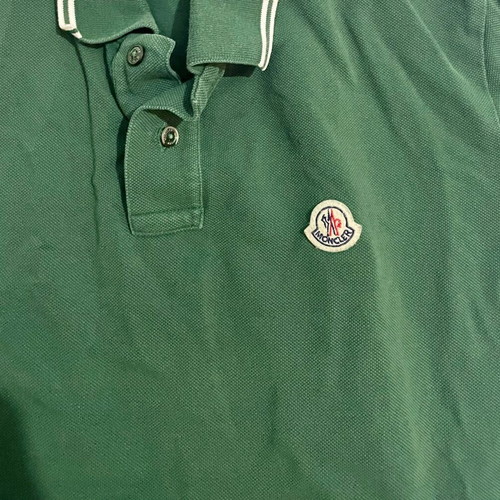 Moncler polo shirt green, like new, size L