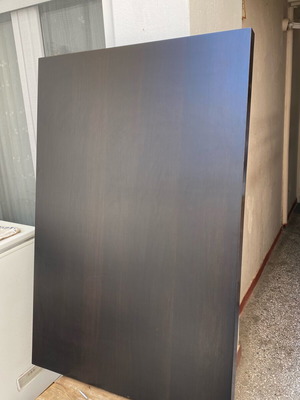 Office desk surface used, dark brown, 78x118x5cm without legs