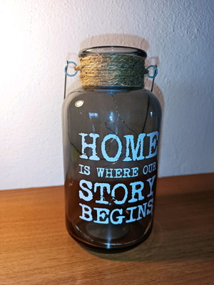 Decorative lantern bottle used with lights inside
