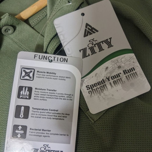 Polo breathable shirt new, size M, green