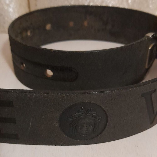 Gianni Versace leather belt used, vintage brown