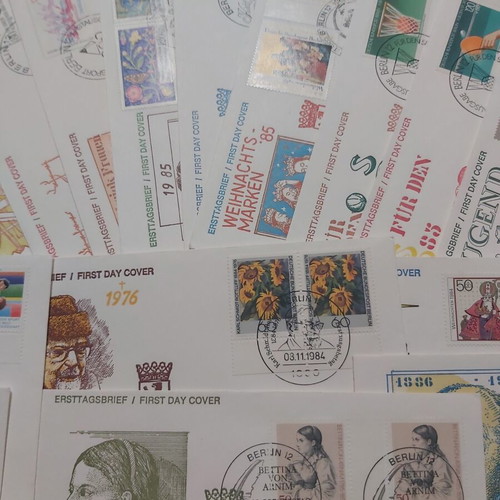 Γερμανία FDC συλλογή γραμματοσήμων μεταχειρισμένη, 60+ διαφορετικά δεκαετίας 80