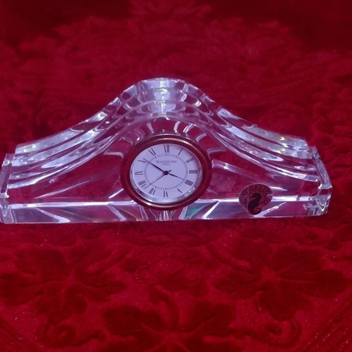 Waterford Ashton vintage crystal table clock new