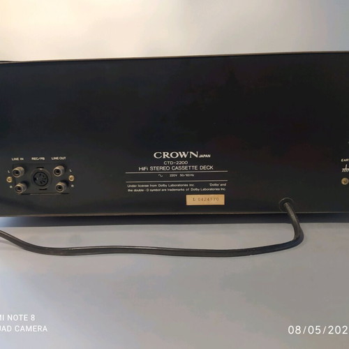 Crown CTD 2200 cassette deck used, 4-channel, 2-head, 1977