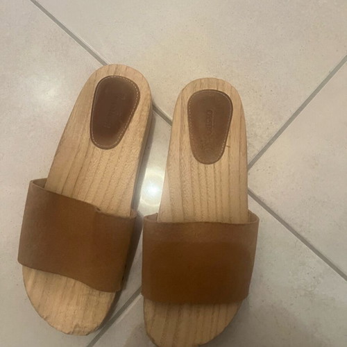 Leather tsokara used, beige, size 38
