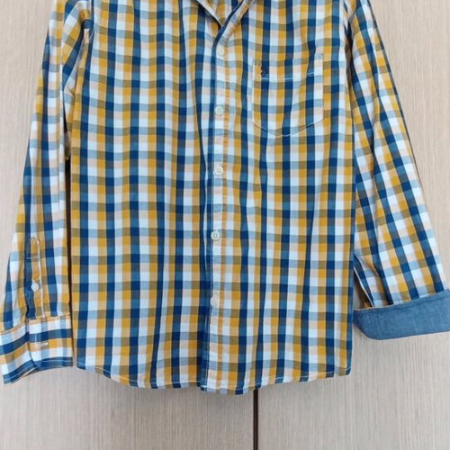 Sfera checked shirt for boys 11-12 years like new, blue/yellow