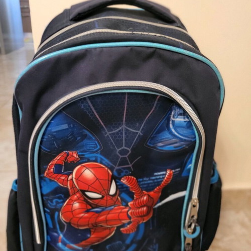 Spider-Man school bag used with wheels