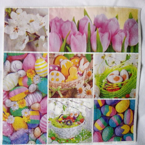 Easter napkins collection set of 5 new