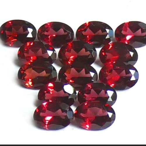 Red Garnet Afrika 14 Pieces New, Pyrope-Almandine Oval Cut