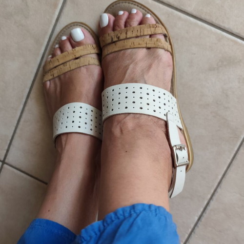 Tamaris sandals size 40 used, beige with soft touch sole