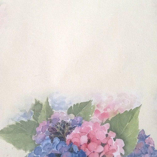 A4 recycled stationery paper used with flowers, set of 37 sheets