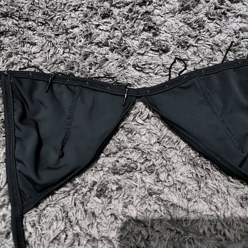 Women's bikini top with black fringes like new