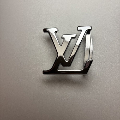 Louis Vuitton LV belt buckle, silver