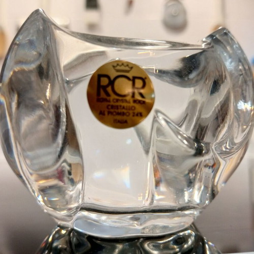 RCR Crystal Vase new, height 7 cm, diameter 9 cm