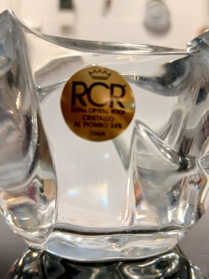 RCR Crystal Vase new, height 7 cm, diameter 9 cm
