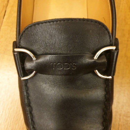 Tod's leather moccasins used, black, size 39