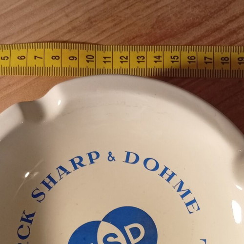Keramikos Vintage Ceramic Ashtray Collectible, like new, MSD Advertising
