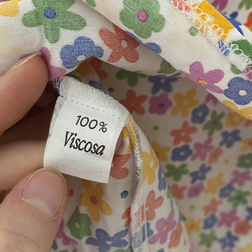 Vintage floral short-sleeve shirt Primavera like new, viscose fabric