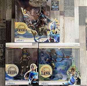 3 μοναδικές Zelda figures Link Zelda Revali (first4figures) σφραγισμένες φιγούρες collector