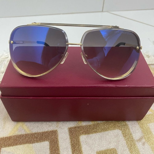 Dita men's sunglasses used, blue and gold
