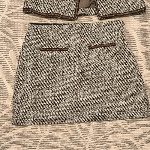 Shein women's special suit with skirt like new, beige and brown