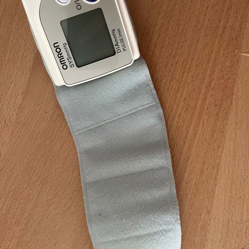 Omron digital wrist blood pressure monitor used