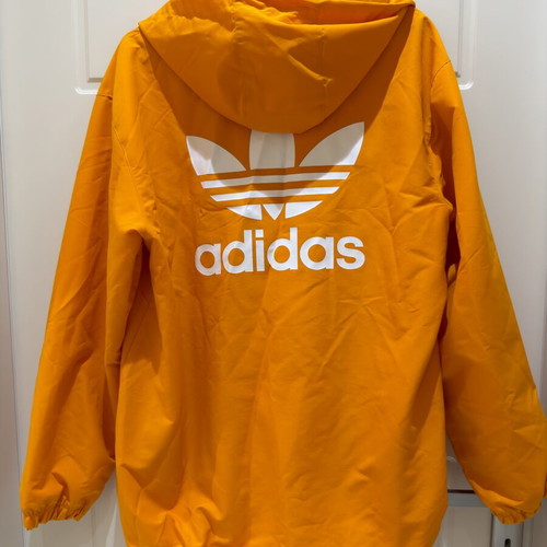 Adidas Original Trefoil windbreaker jacket, oversized, orange