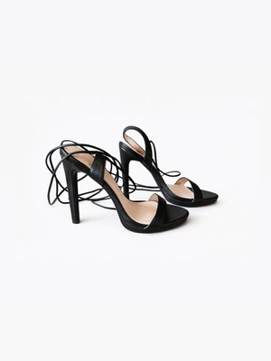 Lace-up sandals new, size 38, black