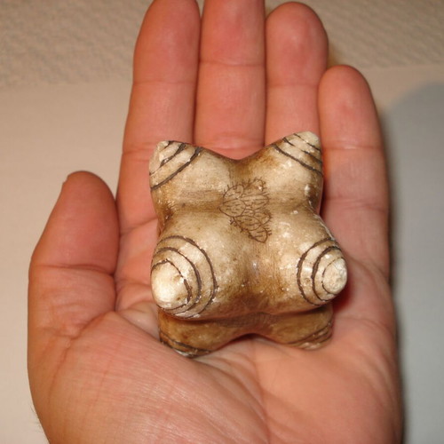 Chumpi carved natural stone from Peru used for important ceremonies