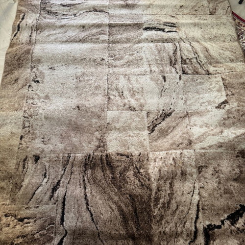 Carpet rug used, beige brown 220x160 cm