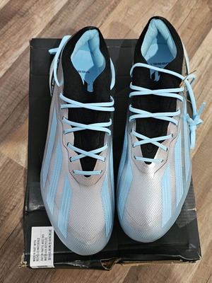 Adidas X Crazyfast Messi.1 FG football boots new, size 44, Silver Metallic Bliss Blue Core Black