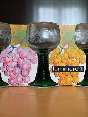 Σετ 3 ποτήρια κρασιού Römer Luminarc France καινούργια, vintage