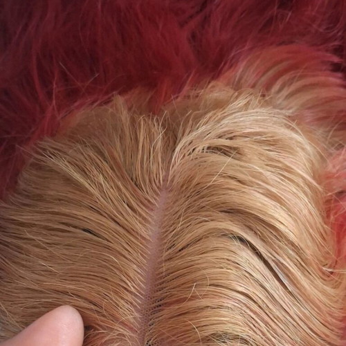 Human hair blend, 30 inches long