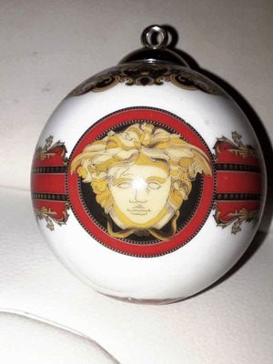 Rosenthal Versace Garland Red πορσελάνη 7,5 cm σειρά Medusa σαν καινούργιο με κουτί