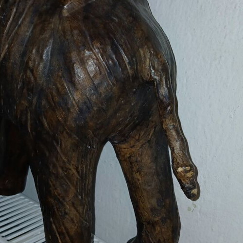 Elephant decorative large used 47x43cm with ear tear