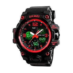 Ψηφιακό/αναλογικό ρολόι χειρός – Skmei – 1155 – Black/Red