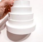 Europlast VA80 πλαστικός σύνδεσμος αγωγών καινούργιος, λευκός, διαστάσεις 80-150mm