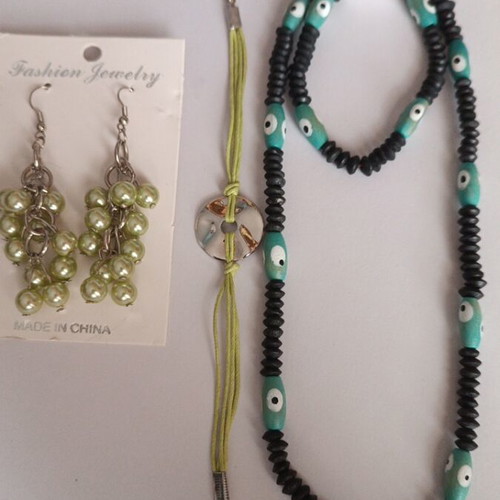 Jewelry set new with earrings, bracelet and necklace