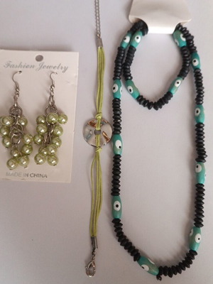 Jewelry set new with earrings, bracelet and necklace