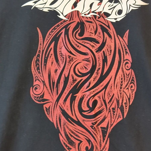 Dickies T-shirt size M black with Y2K tribal print like new