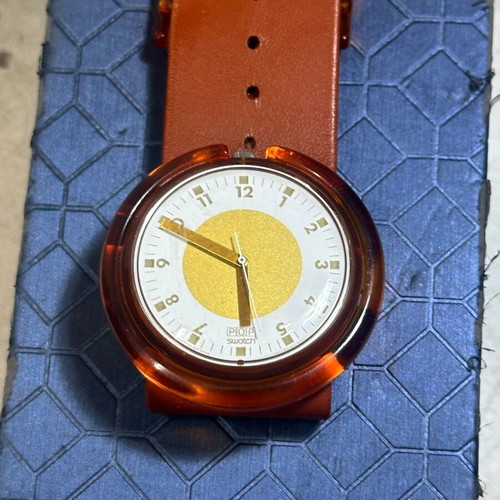 Vintage Pop Swatch Dile PWC104 1990 watch used, Swiss made