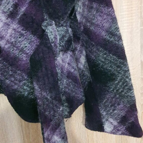Italian wool coat like new, gray and purple, size S/M