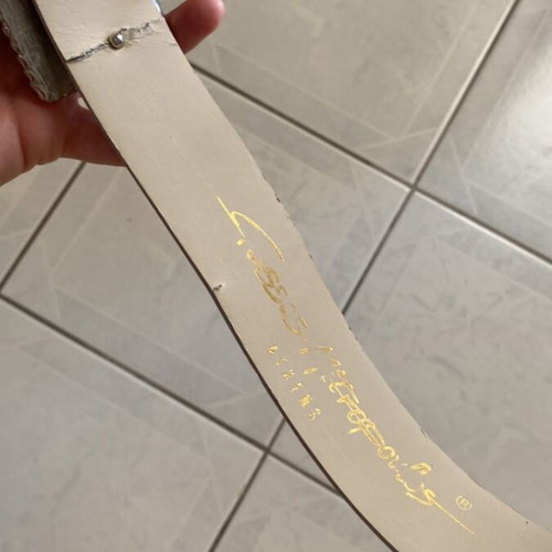 Tassos Mitropoulos belt used, white, size 110-115