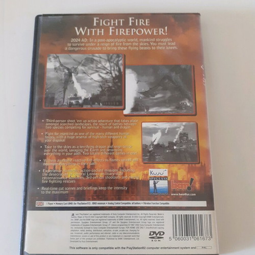 Reign of Fire PlayStation 2 game used