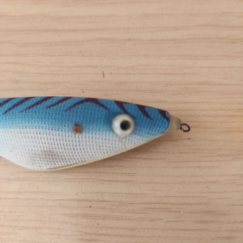 Squid jig artificial bait with hooks fish blue 10g 10cm used