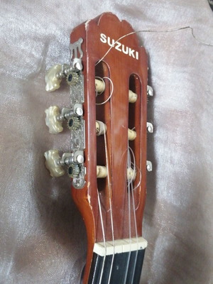 15-Year-Old Guitar used without strings