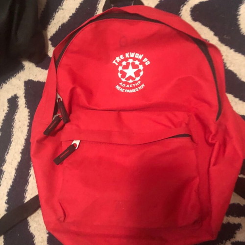 Athletic backpack teenage used with Taekwondo logo